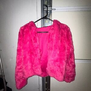 Pink wild fable faux fur coat
